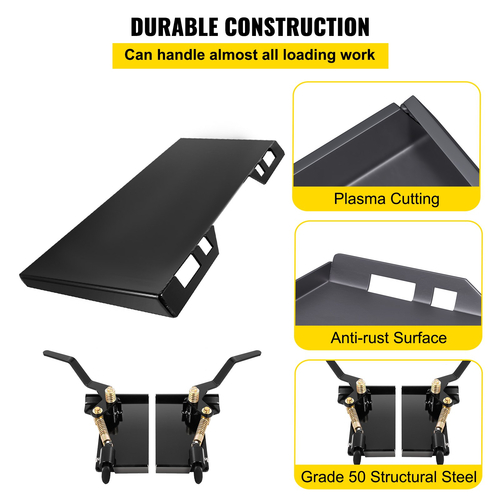 Skid Steer Quick Tach Attachment Plate Mount &amp; Conversion Adapter Latch Box 1/4”