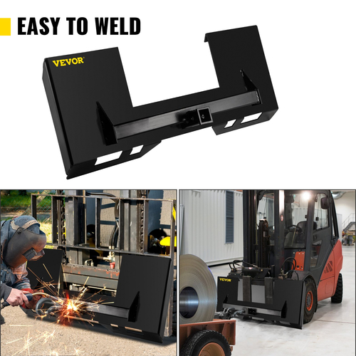 VEVOR Universal Skid Steer Plate Mount Plate 1/4&quot; Hick Skid Steer Plate Attachment 3000LBS Weight Capacity Plate Quick Attach Mount Plate Steer Adapter Loader Εύκολη συγκόλληση ή μπουλόνι σε διαφορετικά εξαρτήματα Μαύρο