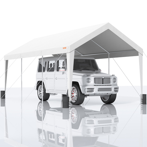 VEVOR Carport, 10x20 ft Heavy Duty Car Canopy Boat Shelter Tented Party με 8 ενισχυμένους στύλους και 4 τσάντες βάρους, Αδιάβροχο Tarp ανθεκτικό στην υπεριώδη ακτινοβολία για SUV, F150, Αυτοκίνητο, Φορτηγό, Σκάφος