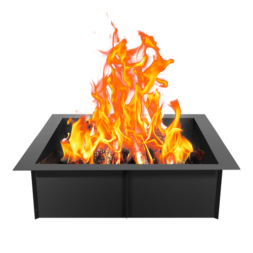 VEVOR Fire Pit Ring Square 36x36 in Outer Steel Liner DIY Firepit Ring Campfire