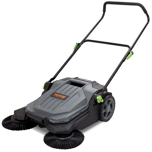 VEVOR Walk-behind Hand Push Floor Sweeper, 25,6&quot; Sweeping Width Floor Sweeper Μη ηλεκτρικό, δοχείο απορριμμάτων 5 γαλονιών, ρυθμιζόμενη γωνία και ύψος αναδιπλούμενη λαβή για διάδρομο, αυλή, γκαράζ, βεράντα