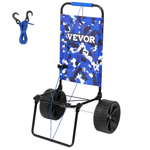 VEVOR Beach Dolly με μεγάλους τροχούς για άμμο, 15,4&quot; x 15,7&quot; Κατάστρωμα φορτίου, με 10&quot; PE συμπαγείς τροχούς, 69LBS χωρητικότητα φόρτωσης Πτυσσόμενο καρότσι άμμου, βαρέως τύπου καρότσι για πικνίκ, κάμπινγκ, ψάρεμα, παραλία, κηπουρική