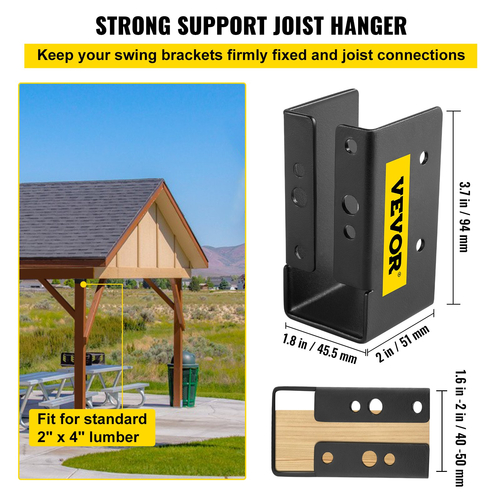 VEVOR Κρεμάστρα Joist Concealed-Flange Face-mount Joist Hanger 12τμχ για ξυλεία 2&quot;x4