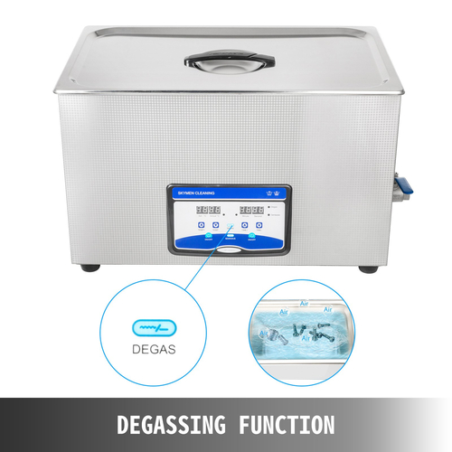 VEVOR Ultrasonic Cleaner 30L Jewelry Cleaner Υπερηχητικό μηχάνημα καθαρισμού Ψηφιακό υπερήχων εξαρτημάτων Cleaner Heater Timer Jewelry Cleaning Kit Industrial Sonic Cleaner for Jewelry Ring Dental Glass