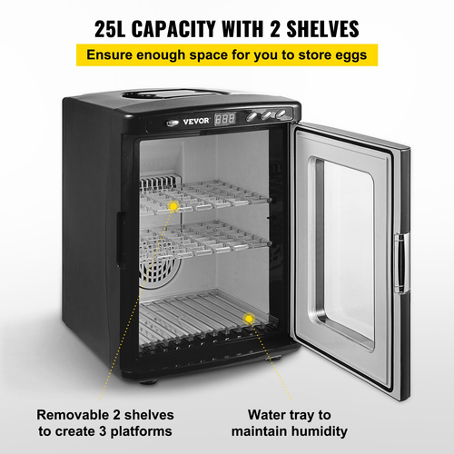 Vevor 25l Reptile Herp Nursery Egg Incubator Snake Totoise Breeding Hatch