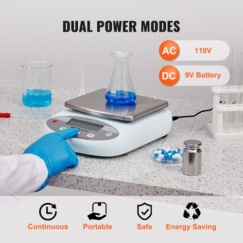 VEVOR Analytical Balance Lab Scale 3000g x 0,01g 13 Units Conversion Electronic