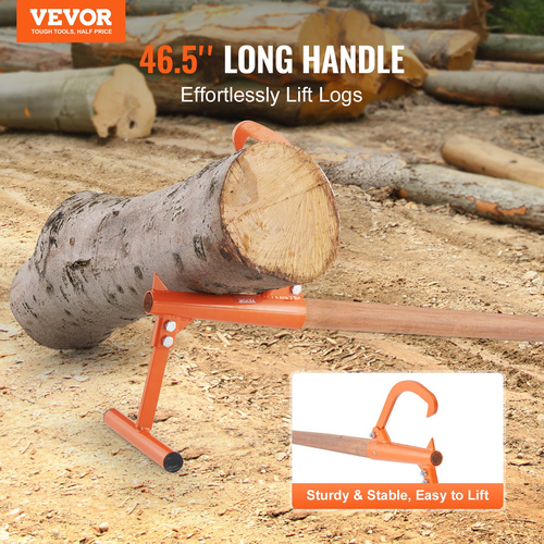 Ξύλινη λαβή VEVOR Timberjack 46,5&quot; Heavy Duty Log Lifter for Max 15&quot; Dia κούτσουρα