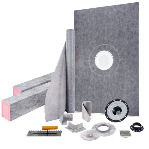 VEVOR Waterproofing Shower Kit Kit Ντους Δίσκος 48&#039;&#039;x72&#039;&#039; με Κεντρική Αποχέτευση ABS