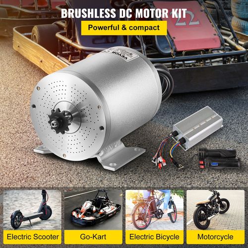 VEVOR Electric Brushless DC Motor 72V 3000W Brushless Electric Motor Kit 4900RPM Brushless Motor Kit με ελεγκτή και λαβή γκαζιού για ηλεκτρικό σκούτερ E Bike Engine Μοτοσικλέτα Κιτ μετατροπής εξαρτημάτων DIY