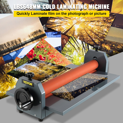 VEVOR 25,5&quot; 650mm Εγχειρίδιο Cold Roll Laminator Vinyl Photo Film Mounting Μηχανή πλαστικοποίησης κρύου ρολού