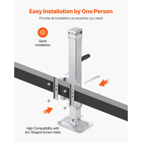 VEVOR Trailer Jack Bolt-on Trailer Tongue Jack 8000 lbs Static Load 28,5&quot; Ταξίδι