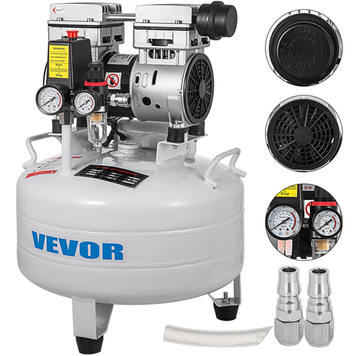 VEVOR Vertical Air Compressor 6,6 Gallon Ultra Quiet Air Compressor 30L Tank Silent Air Compressor 850W Oil free Compressor Χαμηλό θόρυβο