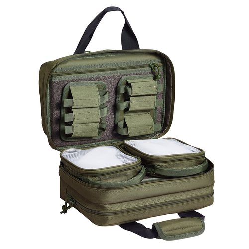 Τσάντα VEVOR Range για 2 Pistols Tactical Gun Bag 2 ενσωματωμένες τσάντες πιστολιού Πράσινη