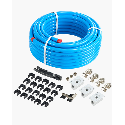 VEVOR Air Compressor Line Kit 3/4&#039;&#039; x 100FT HDPE/Aluminium Air Piping System Blue