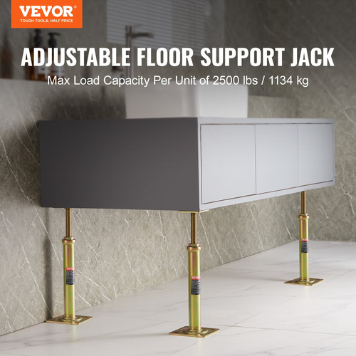 VEVOR 4PCS Ρυθμιζόμενος ανελκυστήρας δαπέδου Jack Post House ισοπεδωτική ανύψωση δαπέδου 11,6&quot;-16&quot; Ύψος