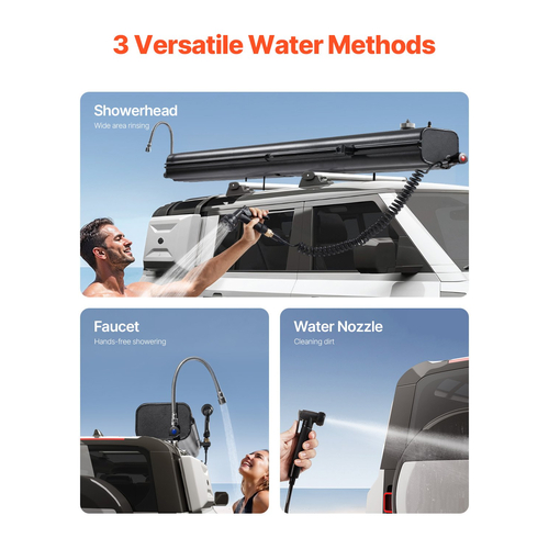 VEVOR 8 Gal Roof Rack Tank Water Φορητή δεξαμενή νερού με πάνελ προστασίας από πιτσίλισμα