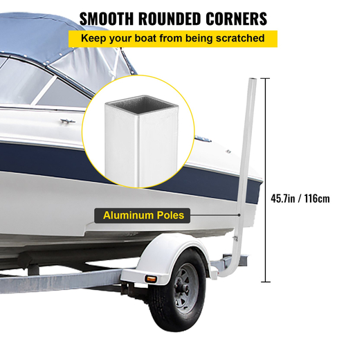 VEVOR Boat Trailer Guide-ons, 46\&quot;, One Pair Trailer Trailer ons, Ανθεκτικοί στη σκουριά οδηγοί ρυμουλκούμενου με ρυθμιζόμενο πλάτος, εξαρτήματα τοποθέτησης που περιλαμβάνονται, για σκάφος σκι, ψαρόβαρκα ή ρυμουλκούμενο ιστιοφόρου