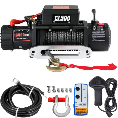 VEVOR 13500 LBS Electric Truck Winch12v Ηλεκτρικό βαρούλκο ATV Συνθετικό σχοινί με τηλεχειριστήριο