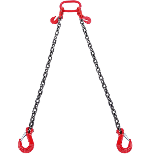 VEVOR 3/8&quot; x 6&#039; Chain Sling 2 Legs G80 Lifting Chain with Grab Hooks 11000 lbs