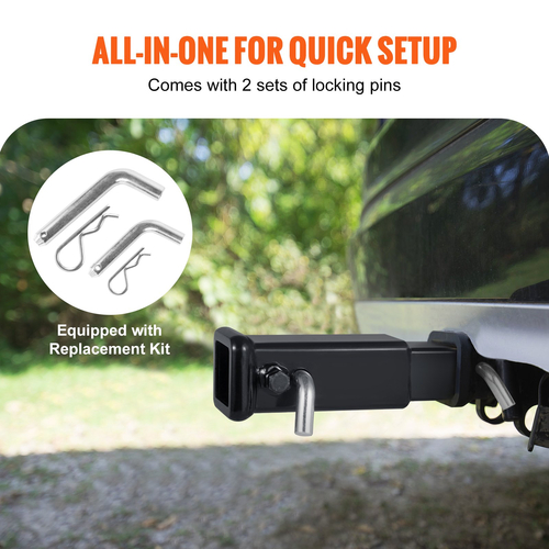 VEVOR Trailer Hitch Extension 2&quot; Receiver Adapter Extender Tow 4000 lbs Χωρητικότητα