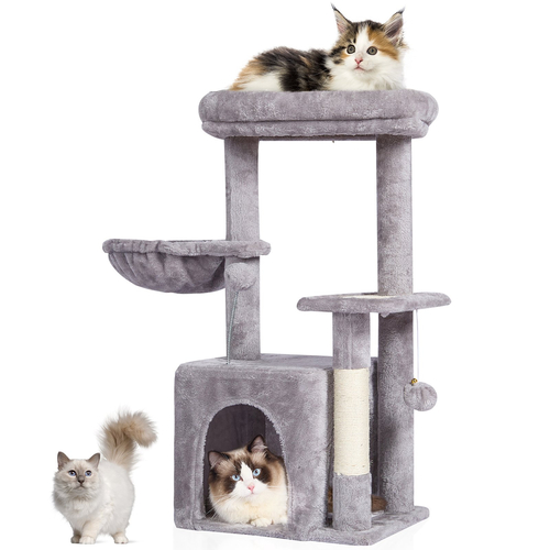 VEVOR Cat Tree 31,4&quot; Cat Tower with Cat Condo Sisal Scratching Post Ανοιχτό γκρι