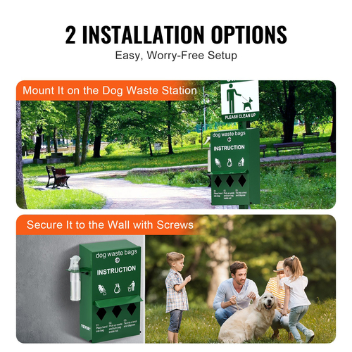 VEVOR Dog Waste Station Bag Dispenser with 600 Bags Lockable Dog Poop Poop Tres