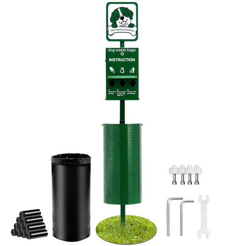 VEVOR Dog Waste Station 11,5 Galllons Outdoor Dog Poop Station with 600 Bags