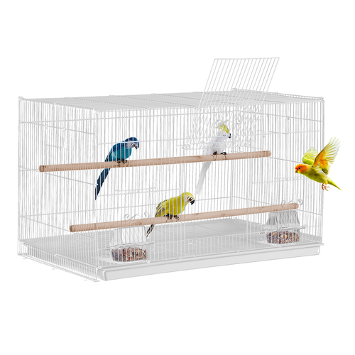 VEVOR Bird Flight Cage 18 σε Small Metal Parakeet Cage for Cockatiels White