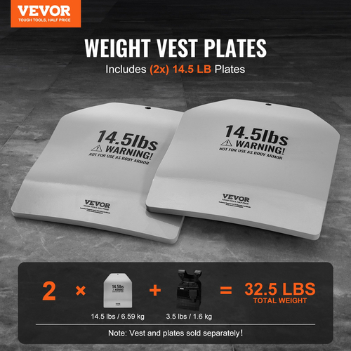 Πλάκες γιλέκου VEVOR Curved Weight for Strength Training Workout 2x14,5 LB Plates