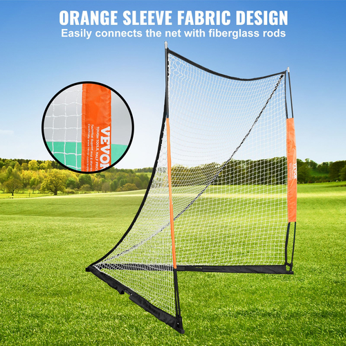 VEVOR Lacrosse Goal, 6&#039; x 6&#039; Lacrosse Net, Φορητό γκολ λακρός με τσάντα μεταφοράς, Fiberglass Rod Backyard Lacrosse Training Equipment, Easy Setup Collegiate Goal, Ιδανικό για προπόνηση ενηλίκων νέων