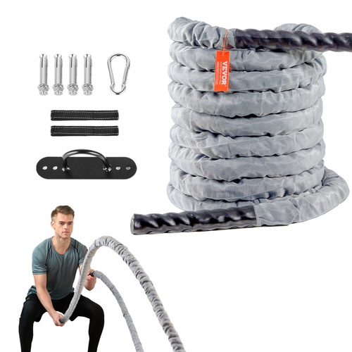 VEVOR Battle Rope 1,5&quot; 30 Ft Γυμναστική Προπόνηση Ενδυνάμωσης Σχοινάκι γυμναστικής