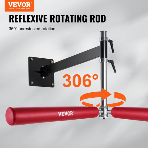 VEVOR Wall Mount Boxing Spinning Bar, Ρυθμιζόμενη Spinning Bar, Boxing Speed ​​Trainer με γάντια, Red Reflex Boxing Bar, Boxing Training Equipment for Kickboxing, MMA, Stress Relief &amp; Fitness