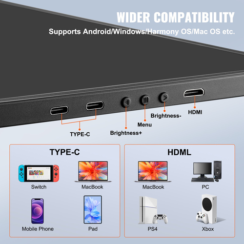 VEVOR Laptop Screen Extender 14in HD 1080P Portable Monitor για φορητό υπολογιστή 13&quot;-17