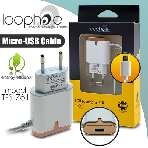 LOOPHOLE AC Adapter Micro-B GOLD