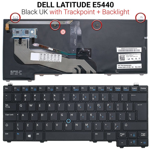 Πληκτρολόγιο DELL LATITUDE E5440 US WITH BACKLIGHT