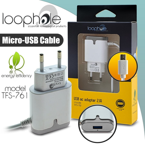 LOOPHOLE AC Adapter Micro-B SILVER