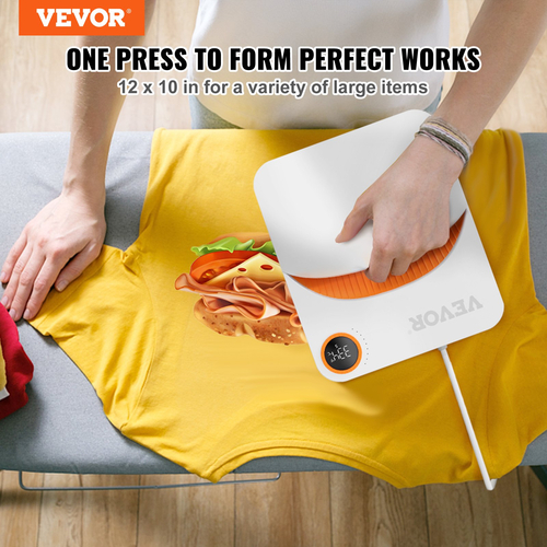 VEVOR Heat Press 12 x 10 σε φορητό μπλουζάκι Easy Press Sublimation Transfer DIY