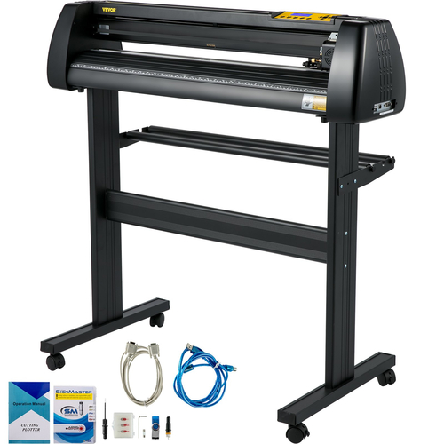 VEVOR Vinyl Cutter Plotter Machine 34&quot; Signmaster Software Sign Making Machine 870mm Paper Feed Vinyl Cutter Plotter with Stand (34&quot; 870mm)