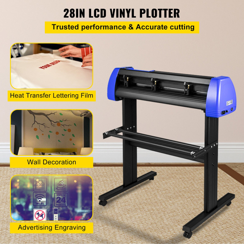 VEVOR Vinyl Cutter 870mm Vinyl Cutter Machine Maximum Paper Feed 34inch Vinyl Plotter Cutter Machine με στιβαρή βάση δαπέδου ρυθμιζόμενη δύναμη και ταχύτητα για την κατασκευή επιγραφών Vinyl Plotter