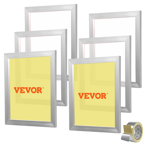 VEVOR Screen Printing Kit Μεταξωτό Πλαίσιο Μεταξοτυπίας 16x20in 110 Count Mesh 6τμχ