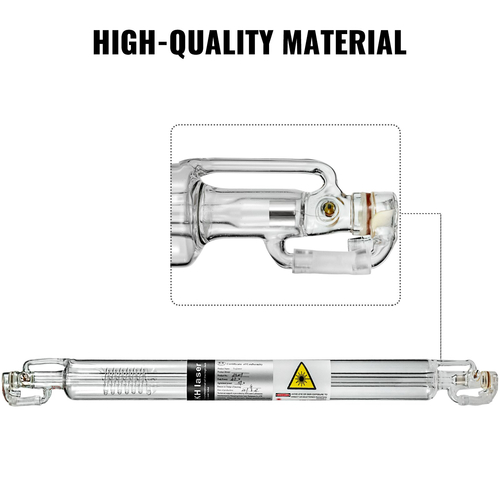 VEVOR Laser Tube 40W CO2 Laser Tube 700mm Glass Laser Tube Professional Special Technology Coating Tube Laser Cutting Tube για μηχανή χάραξης λέιζερ και μηχανή κοπής