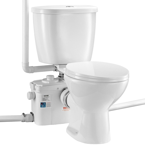 VEVOR Macerating Toilet System with Pump 800W Upflush Toilet For Underground