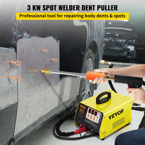 VEVOR Stud Welder Dent Repair Kit, 3 KW 220 V Spot Welder Dent Puller με 2 πιστόλια συγκόλλησης, 7 Modes Spot Welding Machine για επισκευή βαθουλωμάτων αμαξώματος αυτοκινήτου, με λειτουργία ρύθμισης χρόνου