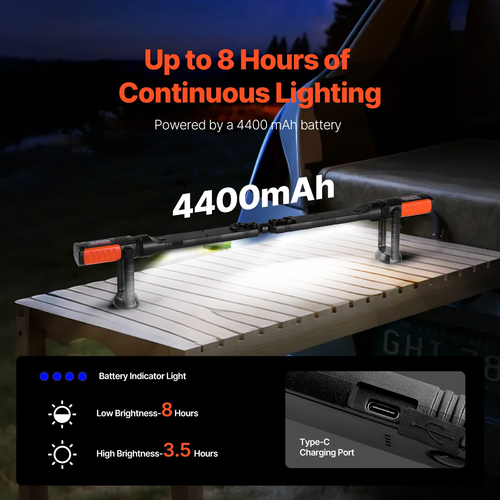 VEVOR Underhood Work Light 1450LM 4400mAh LED Magnetic Work Light Rechargeable