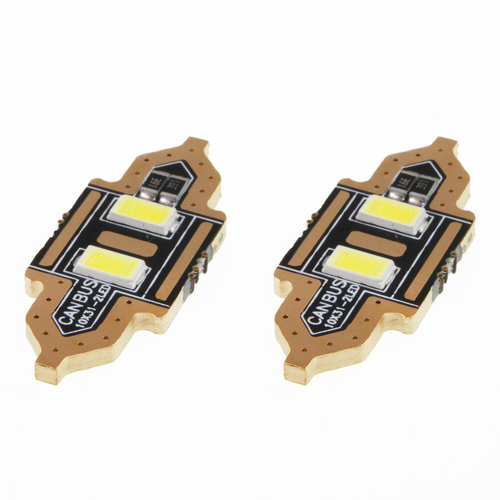 ΛΑΜΠΑΚΙΑ ΠΛΑΦΟΝΙΕΡΑΣ 31mm 12V 5.600K 2xSMD 5730 LED AMIO - 2 ΤΕΜ.