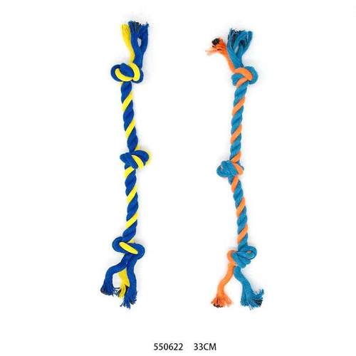 Παιχνίδι σκύλου σχοινί με κόμπους - 33cm - 12pcs - 550622