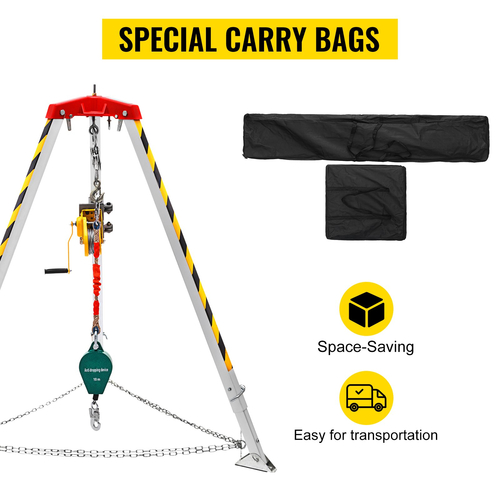 Κιτ περιορισμένου χώρου VEVOR Confined Space Rescue Tripod Confined Space Kit