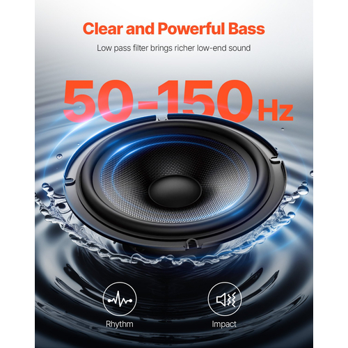 VEVOR 8&quot; 300W κάτω από το κάθισμα Subwoofer αυτοκινήτου Λεπτό σύστημα υπογούφερ αυτοκινήτου/φορτηγού