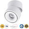 GloboStar® OMEGA-S 60299 Επιφανειακό LED Spot Downlight Φ10cm 12W 1500lm 36° AC 220-240V IP20 Φ10 x Υ10.5cm - Στρόγγυλο - Λευκό - Θερμό Λευκό 2700K - Bridgelux COB - 5 Years Warranty