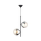 GLOBOSTAR® CITY 202-0042 MODERN PENDANT BALL LIGHT 2 X E27 IP20 GOLD METAL WITH CLEAR GLASS - L40 X W40 X H80CM